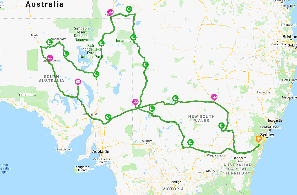 Birdsville Oodnadatta Tracks Archives Page 2 Of 2 Follow Our Travels   Nm 2019 Trip Map 1024x675 